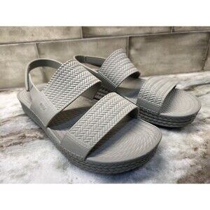 REEF Women's Water Vista Fog Back Strap Size 8 espadrille Style Platform Comfrot